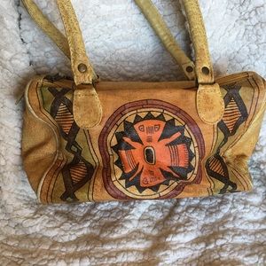 Emily Ann Vintage Hand Painted Leather BOHO Bag
